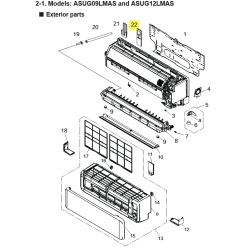 FUJITSU K9362256087 aka 9362256087 REMOTE CONTROL (PRINT) ASUG**LMAS AR-REY1U FJ/AIR IEC A2L
