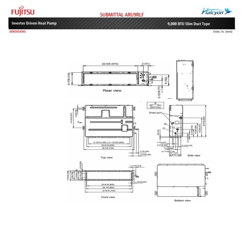 FUJITSU K9380682585 aka 9380682585 EVAPORATOR TA-ARU9RLF(R) HCRC