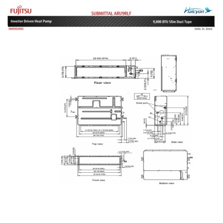 FUJITSU K9380682585 aka 9380682585 EVAPORATOR TA-ARU9RLF(R) HCRC