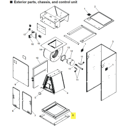 FUJITSU R86EB0204F VERTICAL PLASTIC PAN AMUH & ARUX A2L