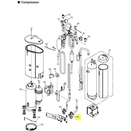 FUJITSU K9379079020 aka 9379079020 VALVE 3-WAY ASSY FJ-3780-DG13-R32 A2L