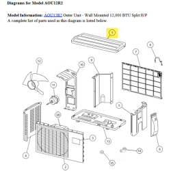 FUJITSU K9313989026 aka 9313989026 PANEL TOP PAINTED