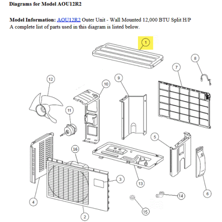FUJITSU K9313989026 aka 9313989026 PANEL TOP PAINTED