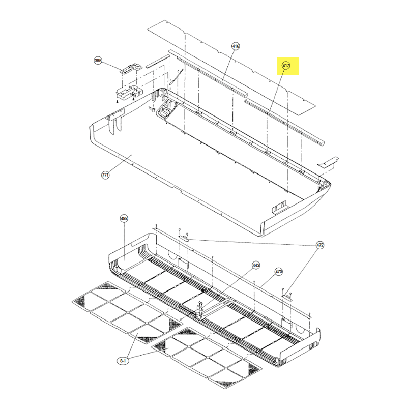 FUJITSU K9358914007 aka 9358914007 INSULATION PANEL B ABU** HVAB