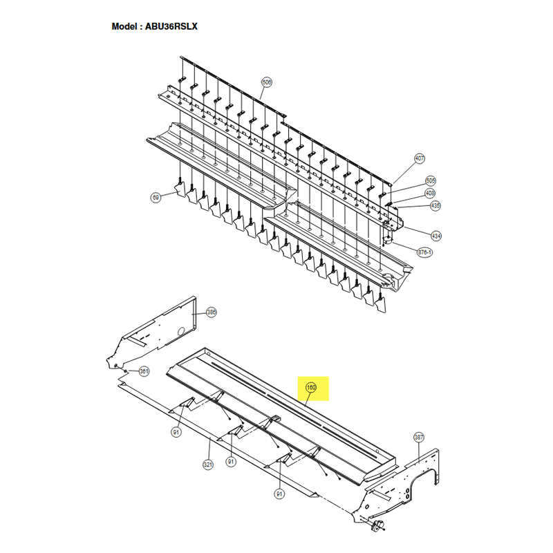 FUJITSU K9360429018 aka 9360429018 DRAIN PAN ASSEMBLY 36RSLX DW