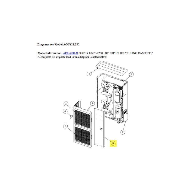FUJITSU K9374415014 aka 9374415014 SERVICE PANEL 42RLX DW