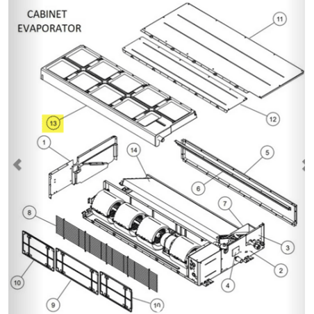 FUJITSU K9379901185 aka 9379901185 DRAIN PAN SUB ASSY (R) AL53 ARU24RLF DW A2L
