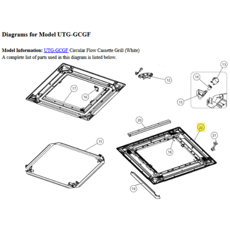 FUJITSU K9381352005 aka 9381352005 DECORATION PANEL WHITE HY