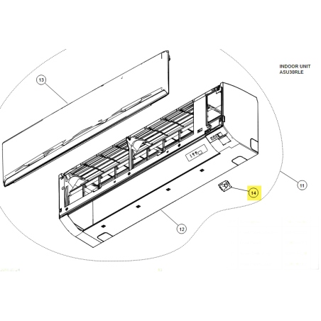 FUJITSU K9386999014 aka 9386999014 COVER FRONT PANEL HIPS A2L