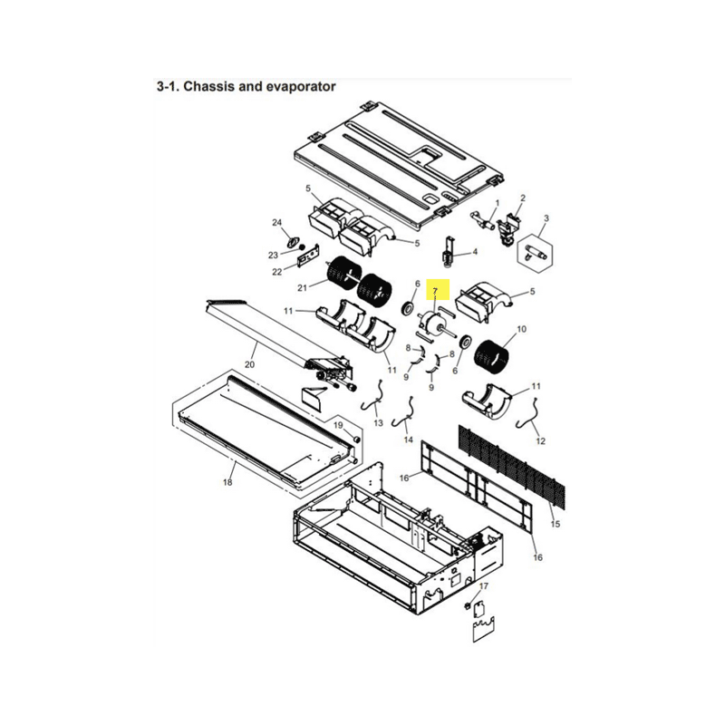 FUJITSU K9604171017 aka 9604171017 MOTOR DC BRUSHLESS MFG-X80VH2F FGLS A2L
