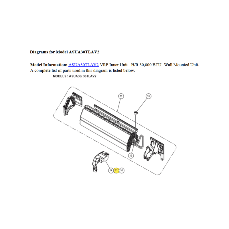 FUJITSU K9382674007 aka 9382674007 INSULATION PIPE COVER VAB