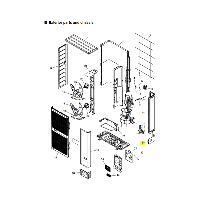 FUJITSU K9384198013 aka 9384198013 COVER REAR PIPE HY 1YR05(BEIGE) A2L