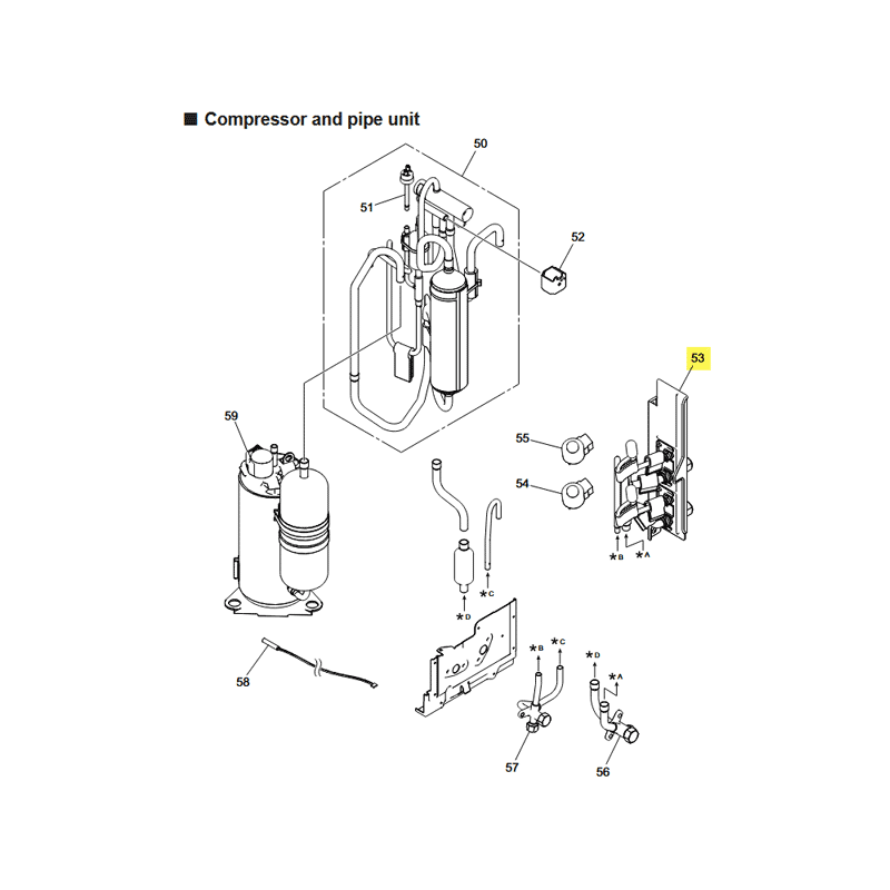 FUJITSU K9384866080 aka 9384866080 VALVE UNIT TA (Gas Pipe Valve + Liquid Pipe Valve) A2L