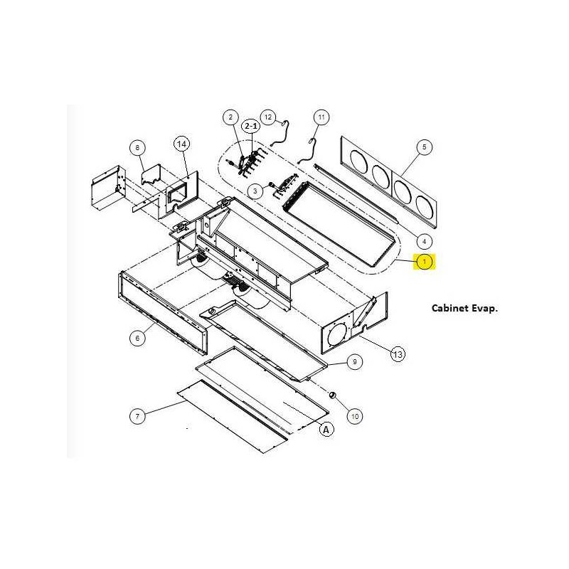 FUJITSU K9383816109 aka 9383816109 EVAPORATOR TA-ARUM VAB/DW HCRC