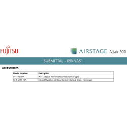 FUJITSU 09KNAS1 9,000 BTU 18 SEER2 Altair 300 Heat Pump & Air Conditioner Mini Split ASUH09KNAS & AOUH09KNAS1 (208/230 V~ 60 Hz)