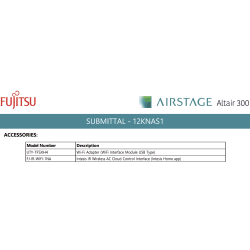 FUJITSU 12KNAS1 12,000 BTU 18 SEER2 Altair 300 Heat Pump Air Conditioner Mini Split ASUH12KNAS & AOUH12KNAS1 (208/230 V~ 60 Hz) 