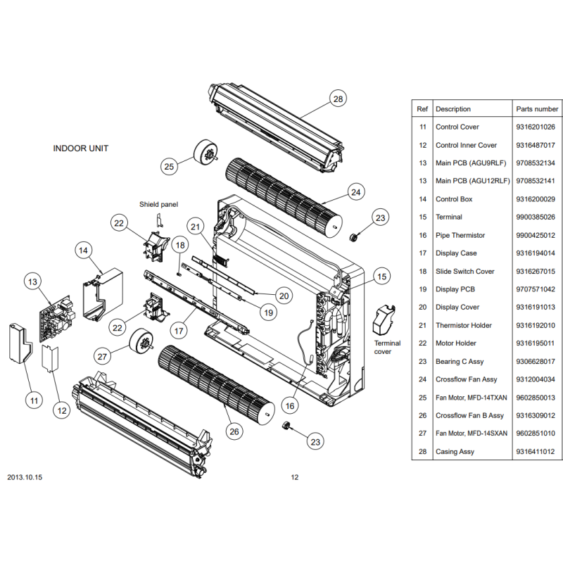 FUJITSU 9316192010 HOLDER TH AGU HVAB