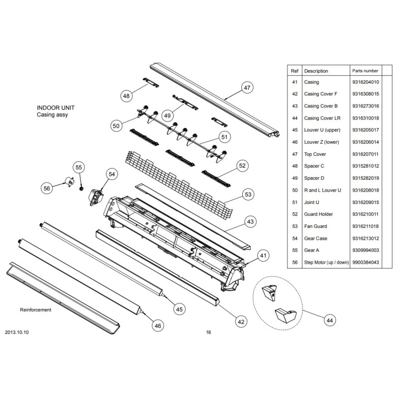 FUJITSU K9316206014 aka 9316206014 LOUVER Z AGU HVAB