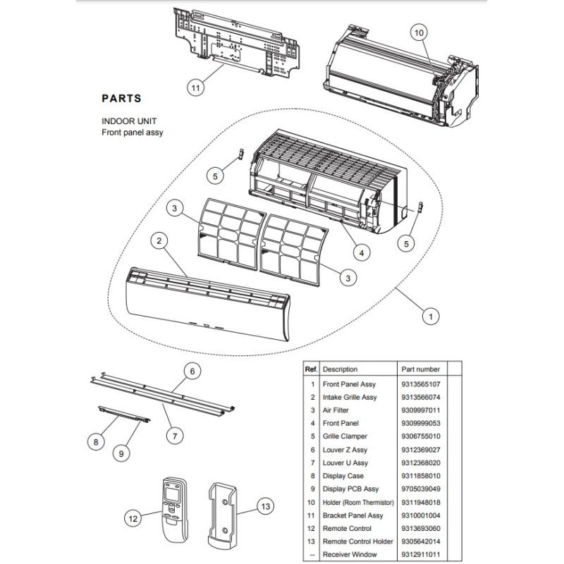 FUJITSU 9312369027 LOUVER Z ASSY RACiQ
