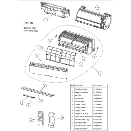 FUJITSU 9312369027 LOUVER Z ASSY RACiQ