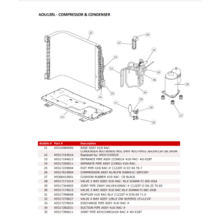 FUJITSU 9317192019 CONDENSER TA 12RL DW