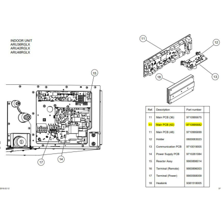 FUJITSU K9710995682 aka 9710995682 CONTROLLER PCB HY