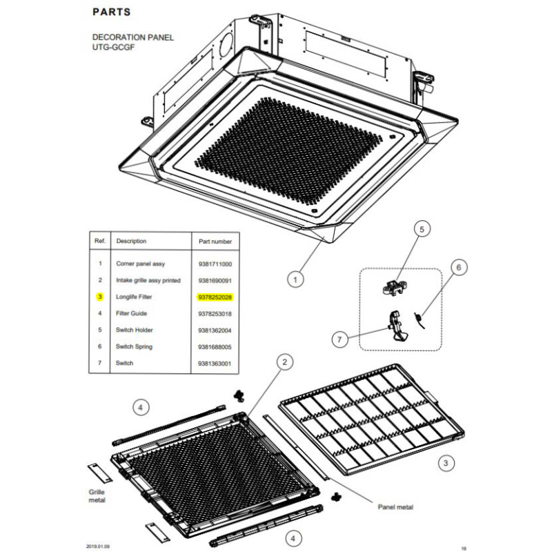 FUJITSU K9378252028  aka 9378252028 LONG LIFE FILTER UTG-** VAB