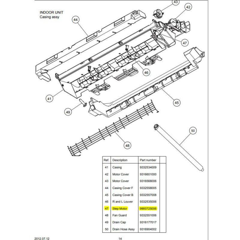 FUJITSU K9900725006  aka 9900725006 STEP MOTOR ASU9/12RL2