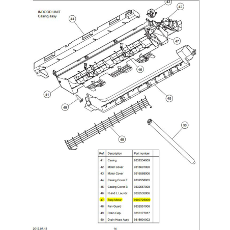FUJITSU K9900725006  aka 9900725006 STEP MOTOR ASU9/12RL2