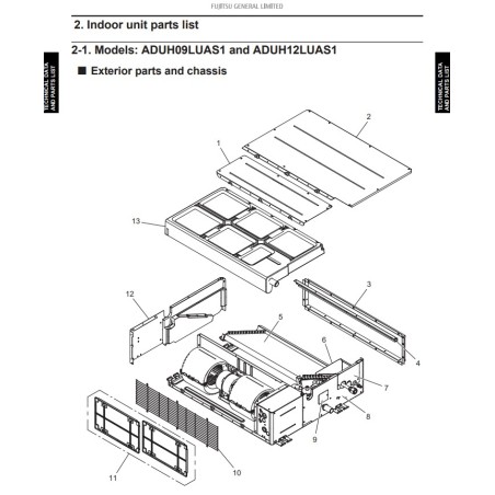 FUJITSU K9380042006 aka 9380042006 OUTLET FRAME ARUL7~14 HVII