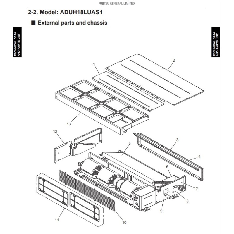 FUJITSU K9380042013 aka 9380042013 OUTLET FRAME SA ARUL18RLAV VII