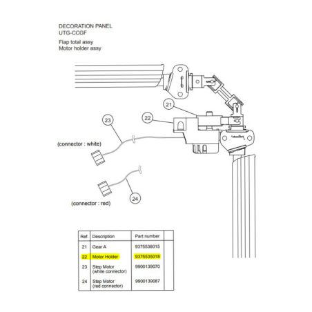 FUJITSU K9375535018 aka 9375535018 HOLDER MOTOR PACCi