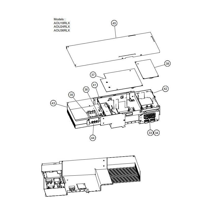 FUJITSU K9374609017 aka 9374609017 BOX DUCT INVERTER RPAC+