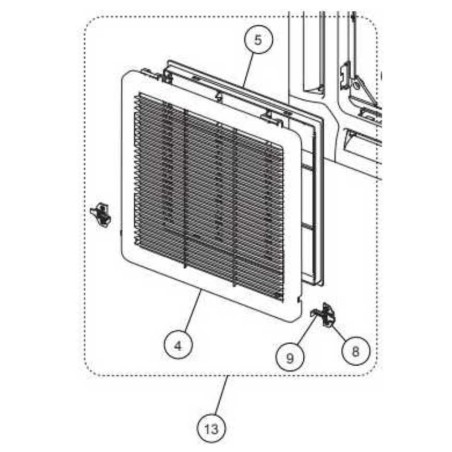 FUJITSU K9375726027 aka 9375726027 INTAKE GRILL TA UTG