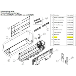 FUJITSU K9333353005 aka 9333353005 LOUVER ASU7~15RLF1