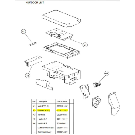 FUJITSU K9709221044 aka 9709221044 INVERTER CONTROL 12RLS2H HY