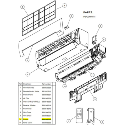 FUJITSU K9332548006 aka 9332548006 LOUVER ASSY ASU9/12RL2 HYR