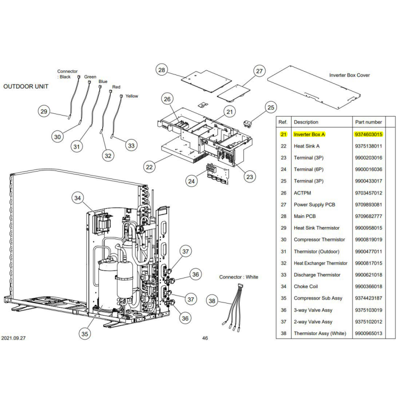 FUJITSU K9374603015 aka 9374603015 BOX A INVERTER RPAC