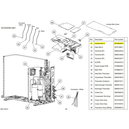 FUJITSU K9374603015 aka 9374603015 BOX A INVERTER RPAC