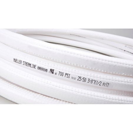 3/8 inch x 50 ft. Line Set Mueller Streamline HVAC Copper Refrigerant Pipes with DURAGUARD PE Insulation