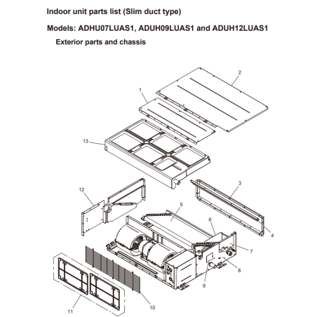 FUJITSU K9379901161 aka 9379901161 DRAIN PAN SA ARUL7~14 HVAB