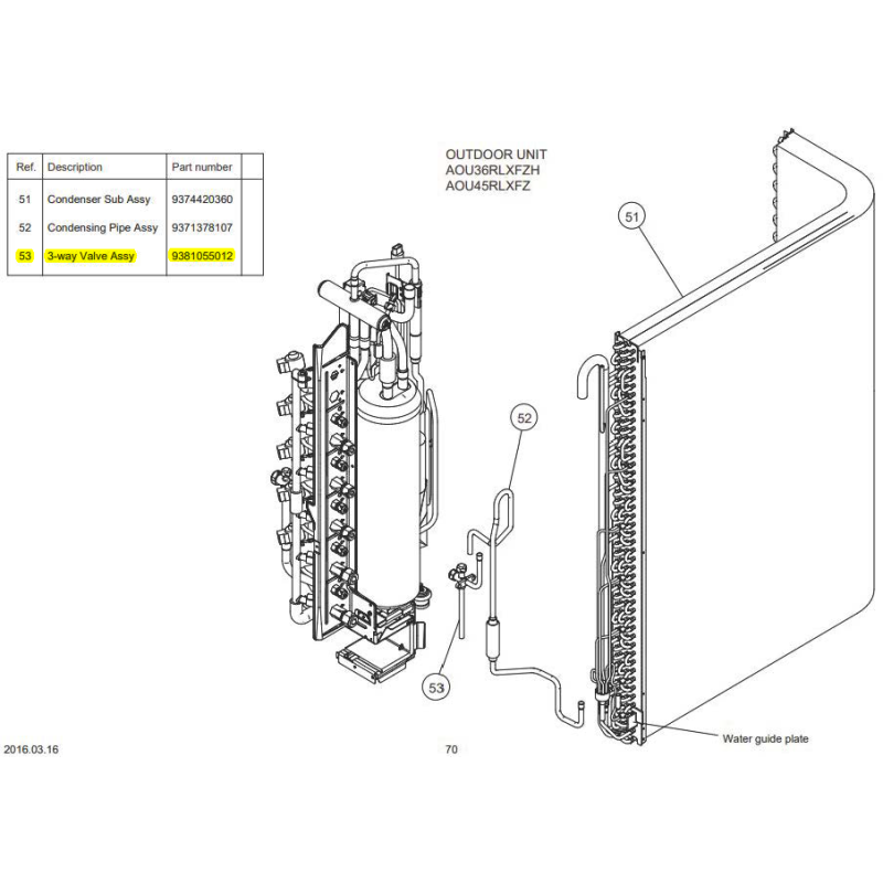 FUJITSU K9381055012 aka 9381055012 VALVE 3 WAY HY