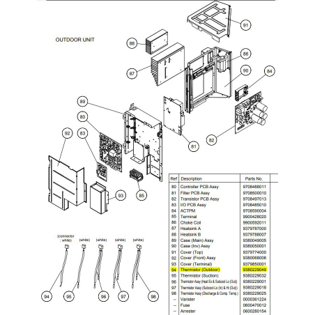FUJITSU K9380229049 aka 9380229049 Thermistor (Outdoor)