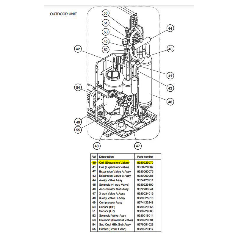 FUJITSU K9380229070 aka 9380229070 Coil (Expansion Valve)