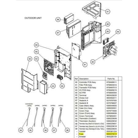 FUJITSU K0600470012 aka 0600470012 FUSE AOHFI