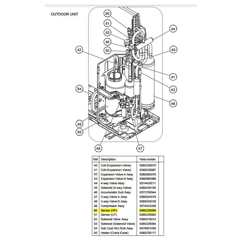 FUJITSU K9380229056 aka 9380229056 Sensor (HP)