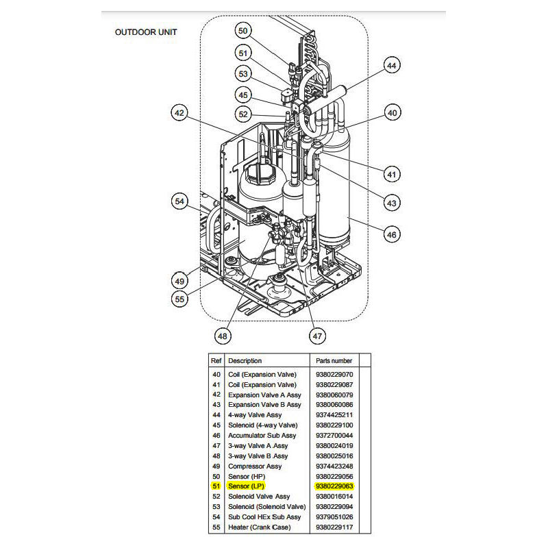 FUJITSU K9380229063 aka 9380229063 Sensor (LP)