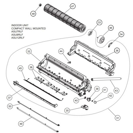 FUJITSU K9317657006 aka 9317657006 LOUVER Z LOWER WIDE HFI