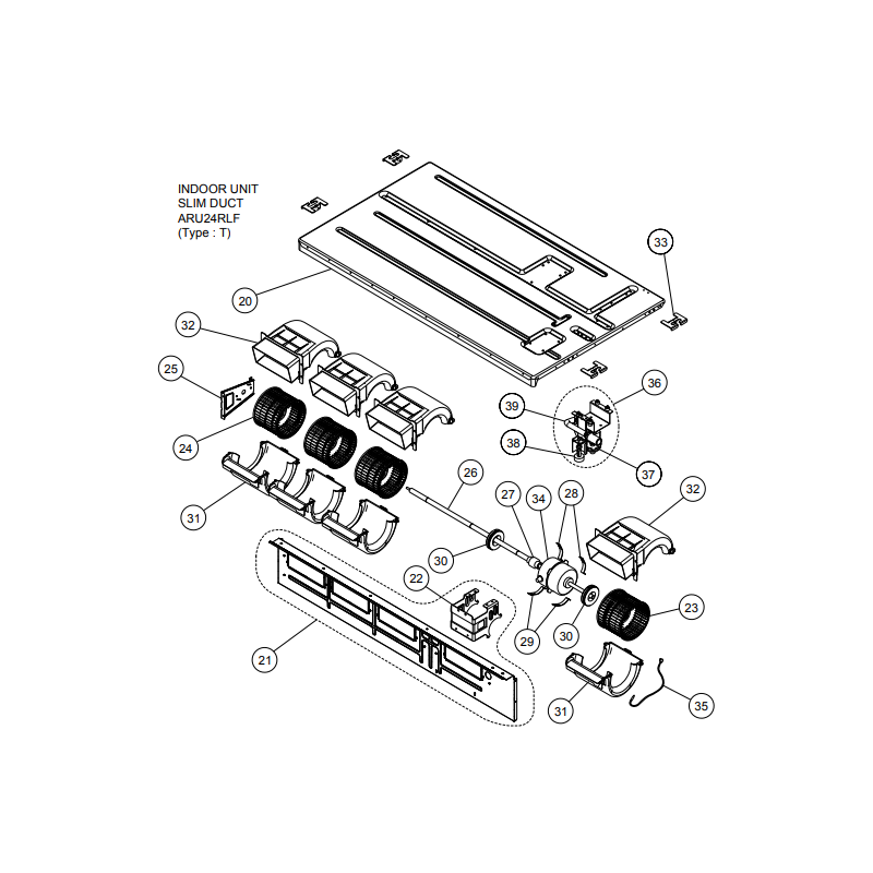 FUJITSU K9602968015 aka 9602968015 Fan Motor Assy