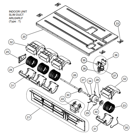 FUJITSU K9602968015 aka 9602968015 Fan Motor Assy